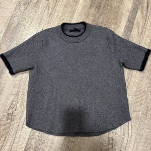 Zara Knit Sweater Short Sleeve Top